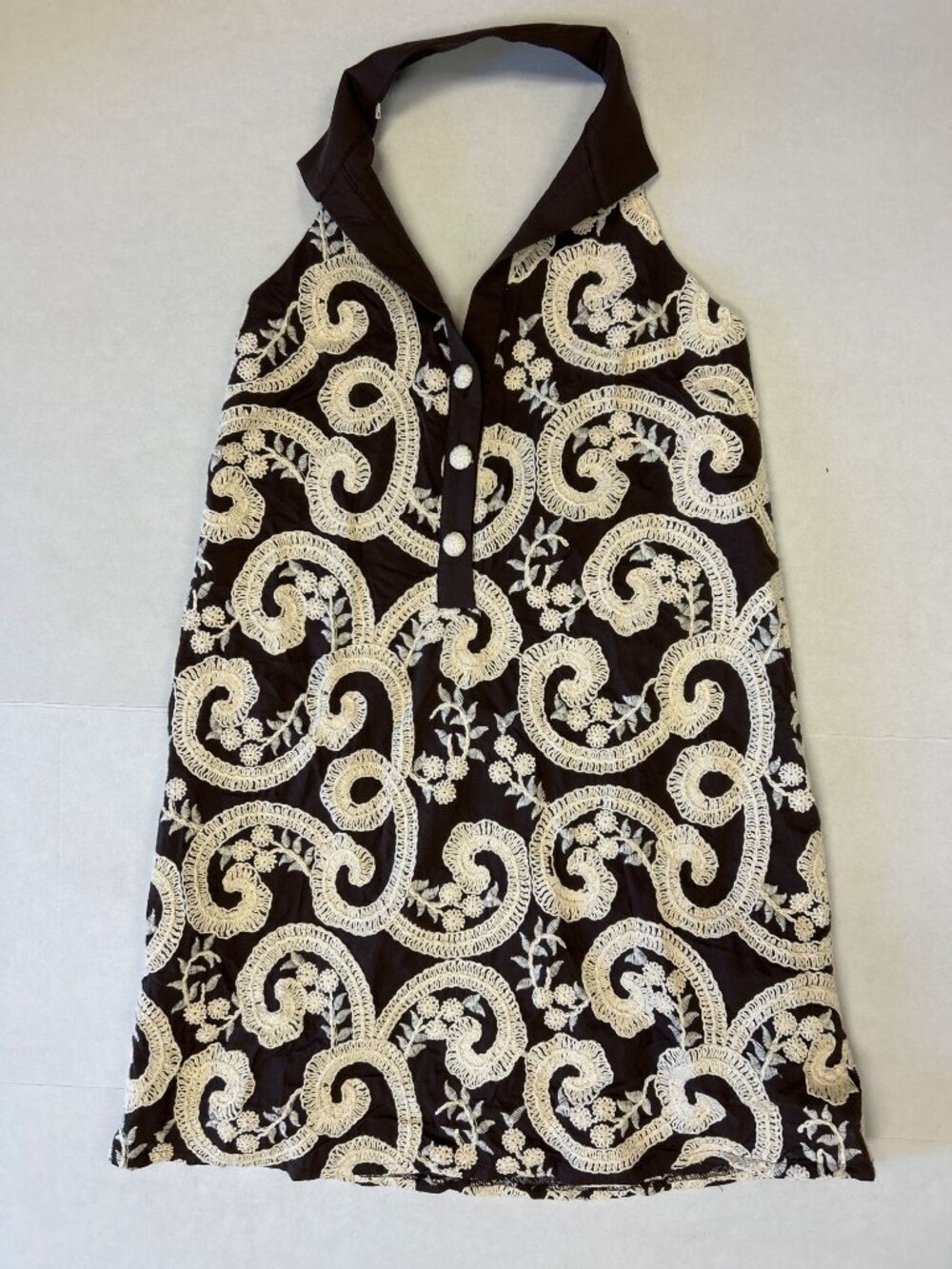 TUCKERNUCK Embroidered Jagger Mini Dress Cafe Scroll Size Small NWT - Picture 6 of 12
